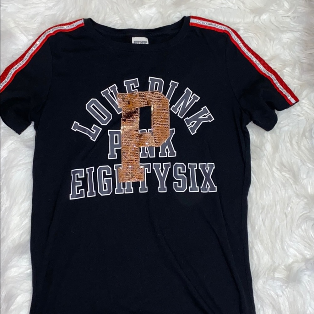 PINK Victoria’s Secret black&red bling rhinestones